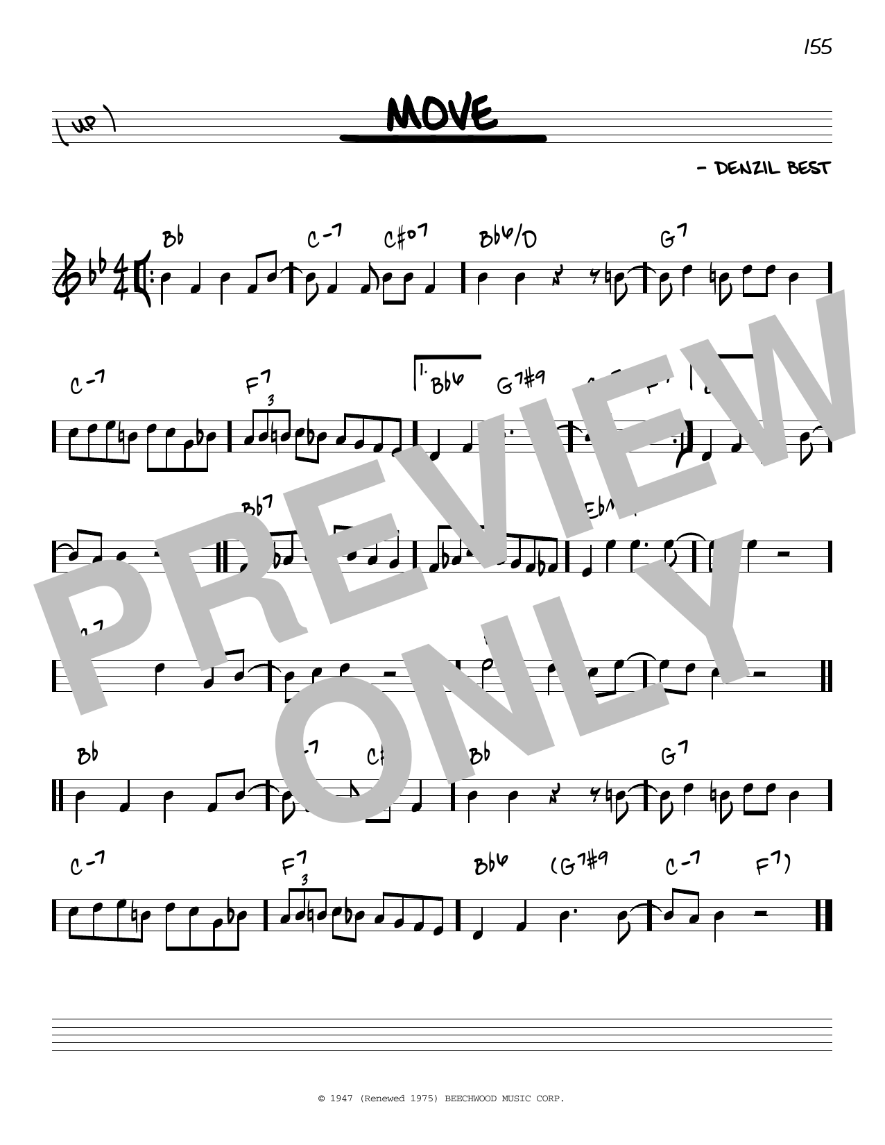 Download Miles Davis Move Sheet Music and learn how to play Piano PDF digital score in minutes