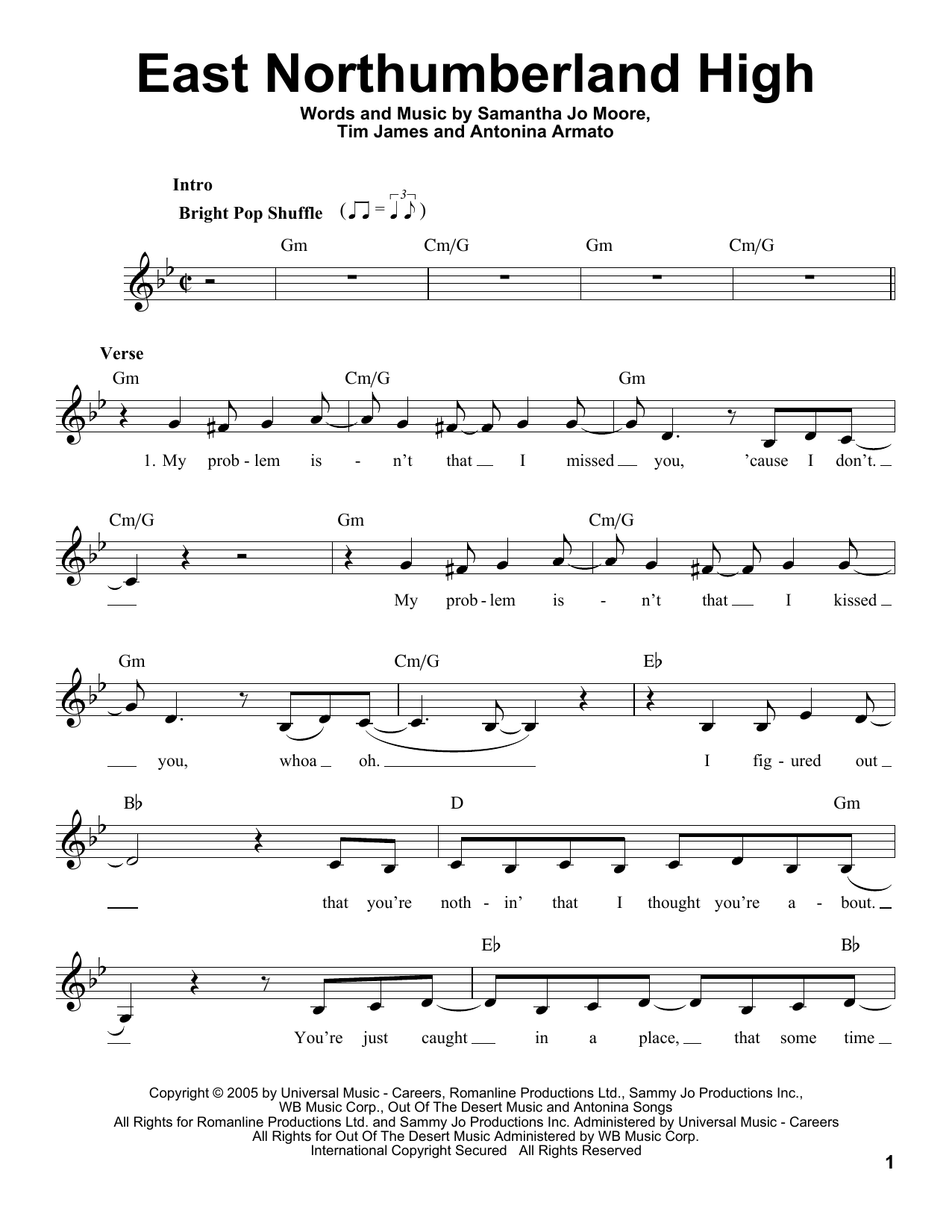 Download Miley Cyrus East Northumberland High Sheet Music and learn how to play Voice PDF digital score in minutes
