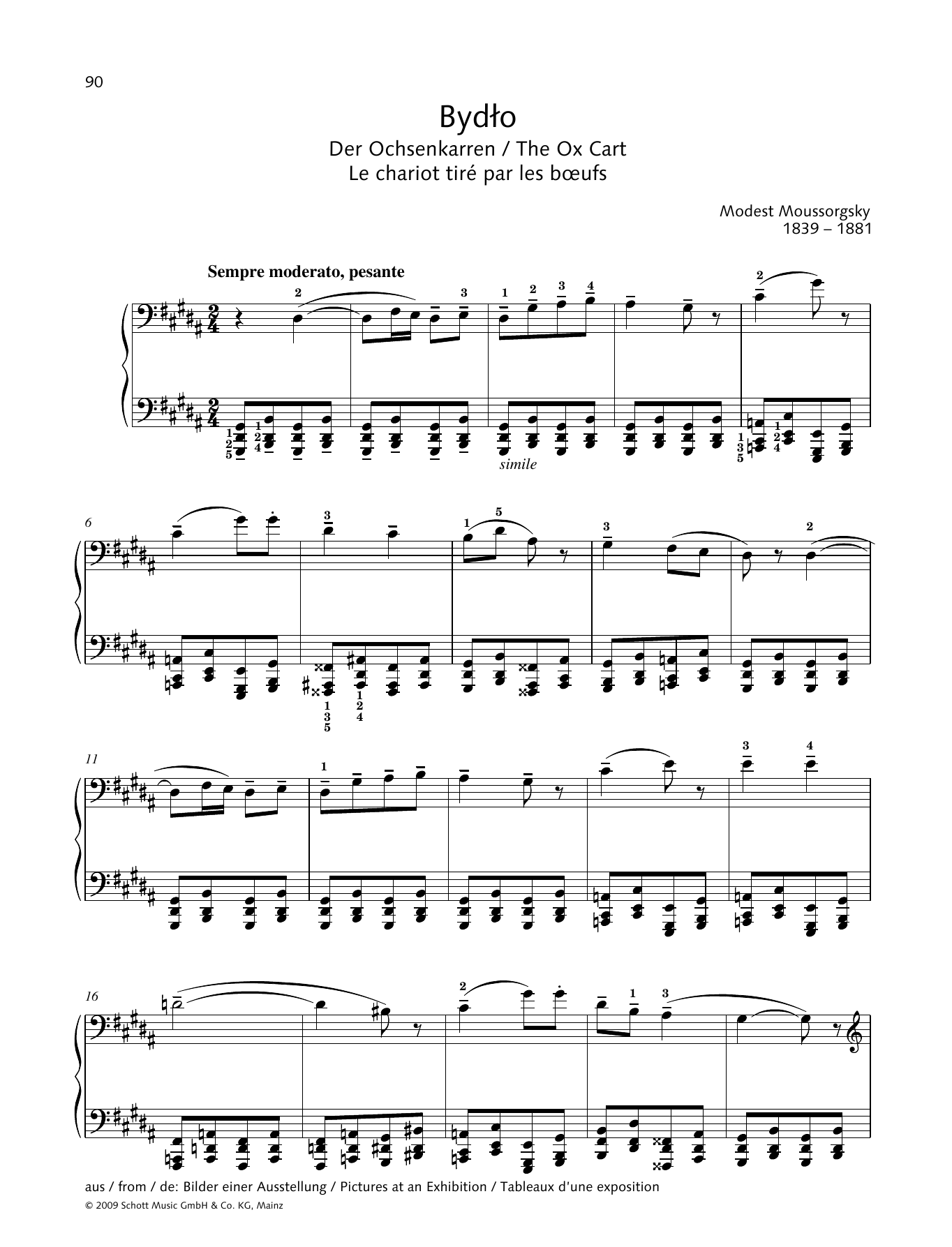 Download Modest Mussorgsky The Ox Cart Sheet Music and learn how to play Piano Solo PDF digital score in minutes