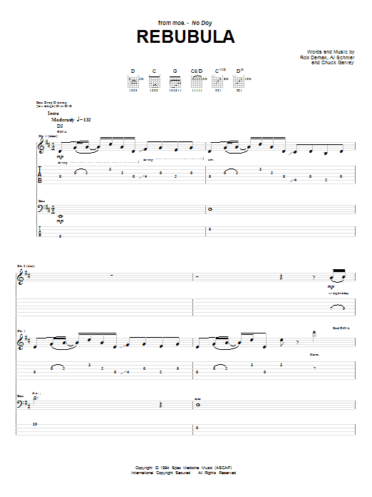Download moe. Rebubula Sheet Music and learn how to play Guitar Tab PDF digital score in minutes