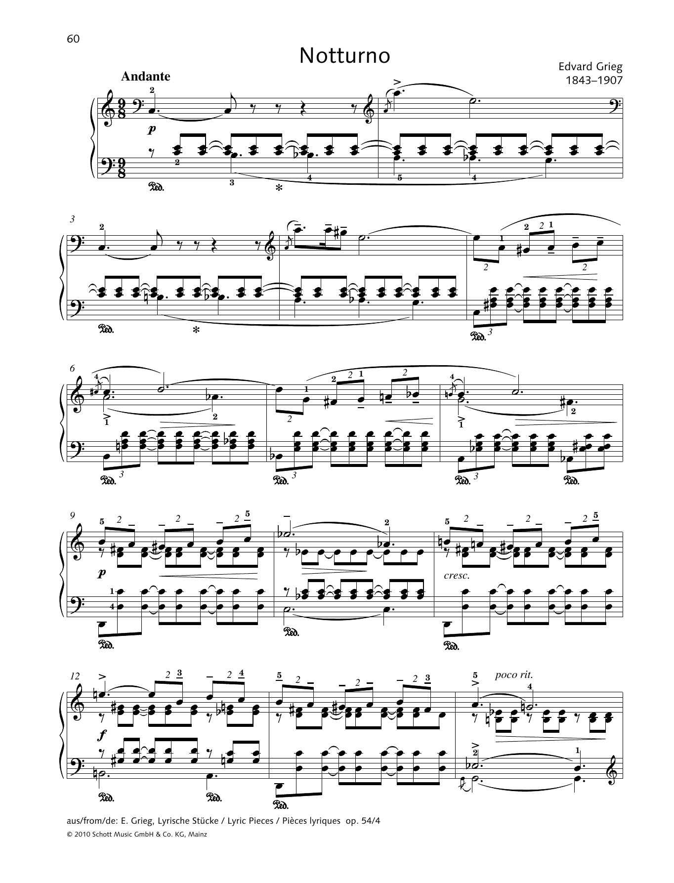 Download Monika Twelsiek Notturno Sheet Music and learn how to play Piano Solo PDF digital score in minutes