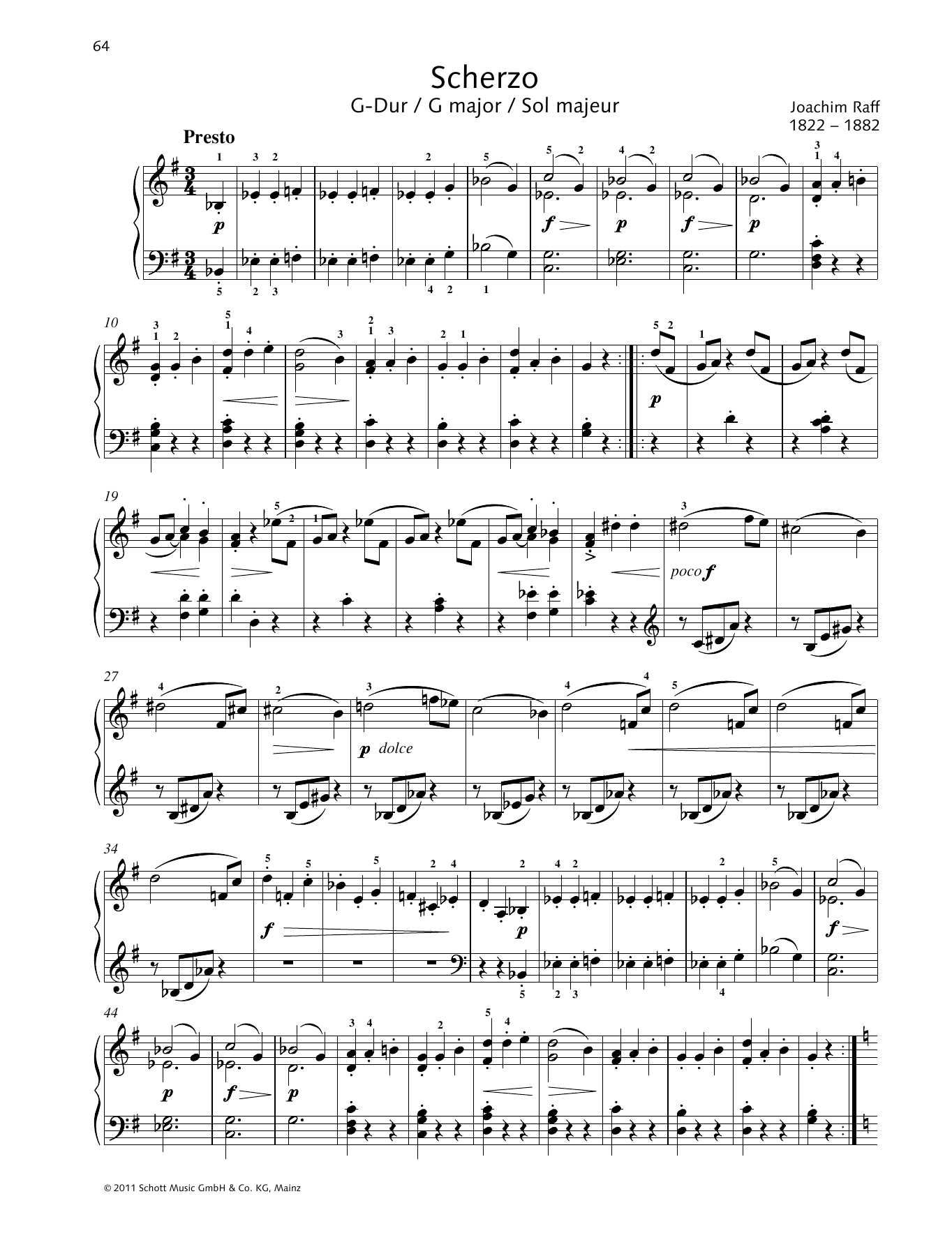 Download Monika Twelsiek Scherzo G major Sheet Music and learn how to play Piano Solo PDF digital score in minutes