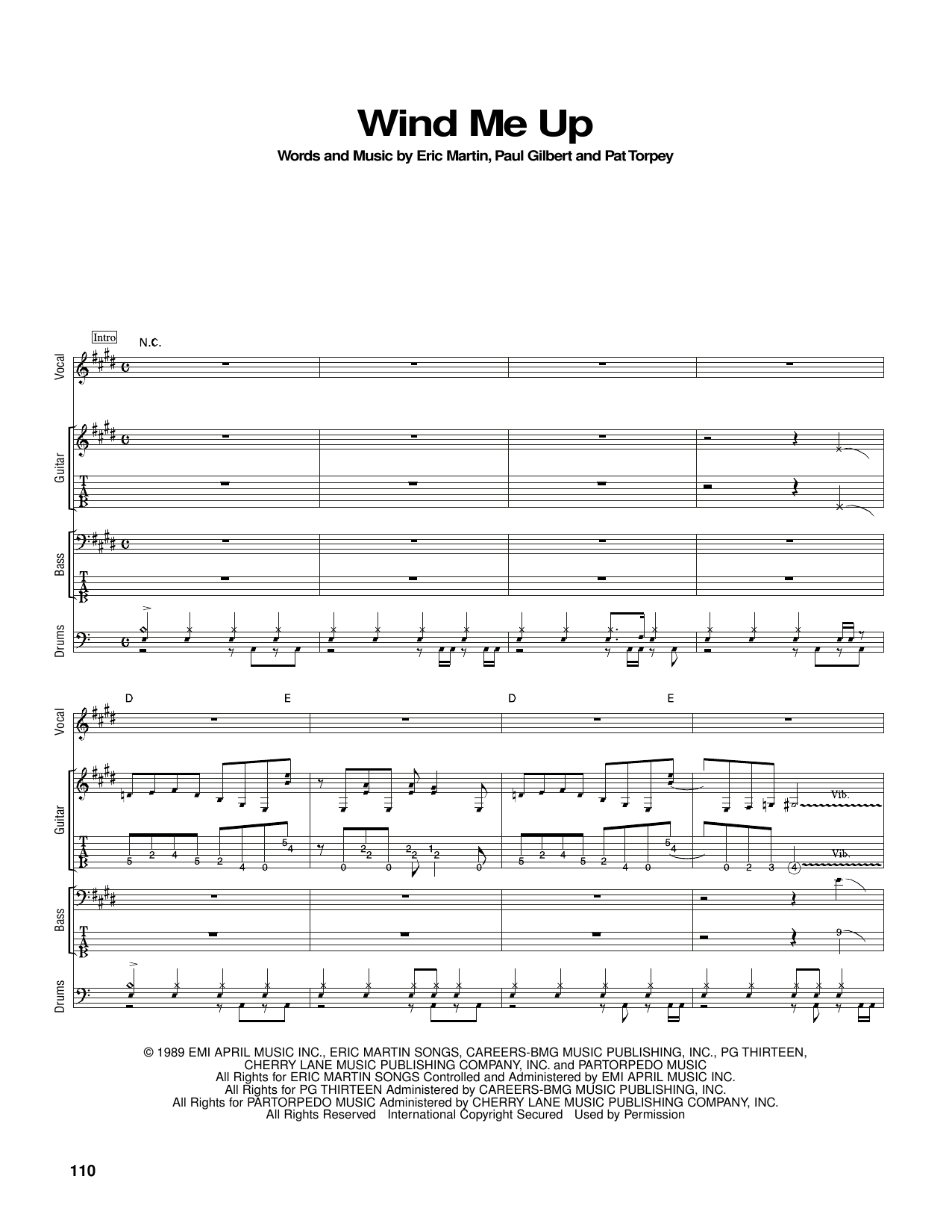 Download Mr. Big Wind Me Up Sheet Music and learn how to play Guitar Tab PDF digital score in minutes
