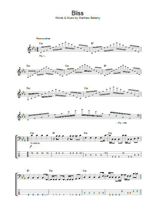Download Muse Bliss Sheet Music and learn how to play Drums PDF digital score in minutes