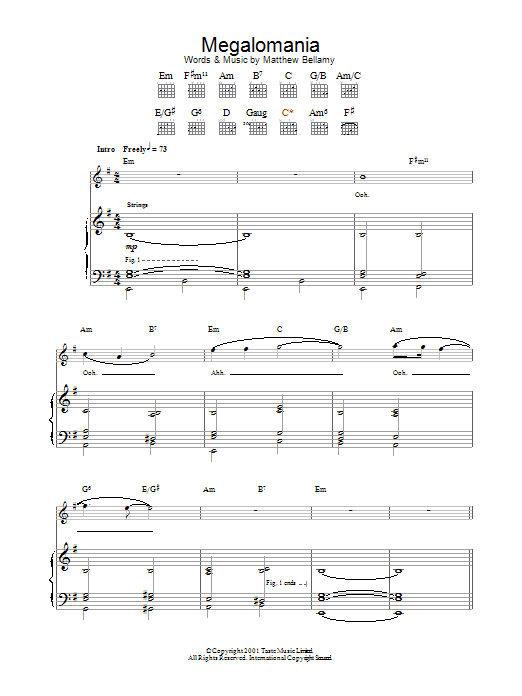 Download Muse Megalomania Sheet Music and learn how to play Guitar Tab PDF digital score in minutes