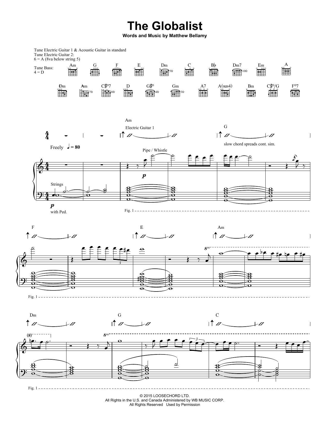 Download Muse The Globalist Sheet Music and learn how to play Piano, Vocal & Guitar (Right-Hand Melody) PDF digital score in minutes