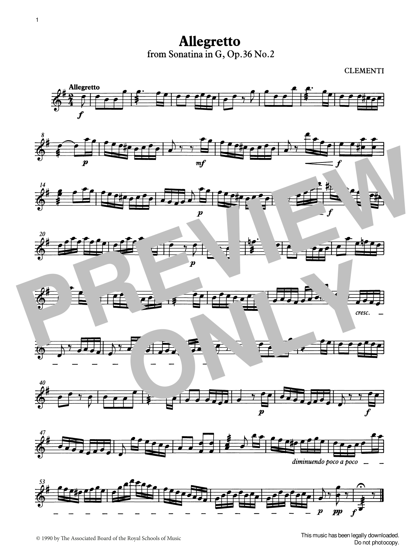 Download Muzio Clementi Allegretto (score & part) from Graded Music for Tuned Percussion, Book III Sheet Music and learn how to play Percussion Solo PDF digital score in minutes