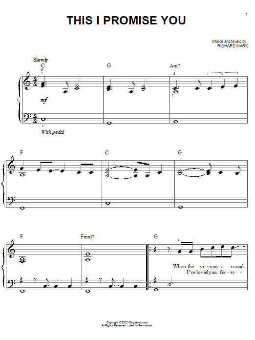 Download 'N Sync This I Promise You Sheet Music and learn how to play Easy Piano PDF digital score in minutes
