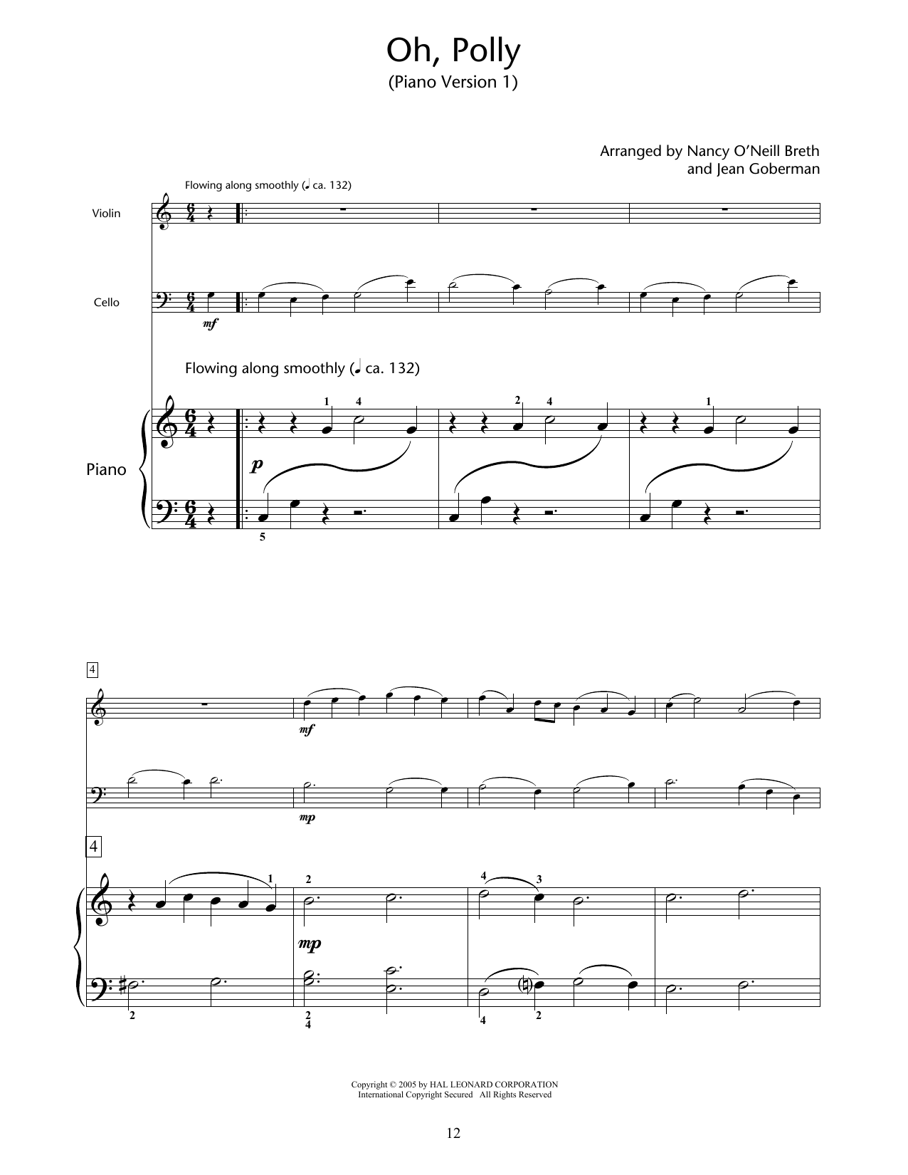 Download Nancy O'Neill Breth & Jean Goberman Oh, Polly Sheet Music and learn how to play Educational Piano Ensemble PDF digital score in minutes