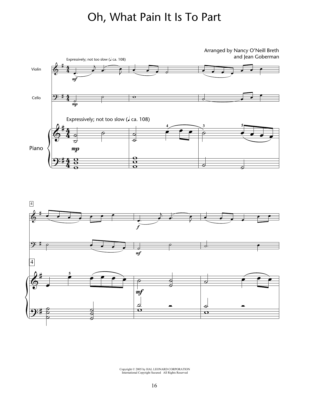 Download Nancy O'Neill Breth & Jean Goberman Sheet Music and learn how to play Educational Piano Ensemble PDF score in minutes