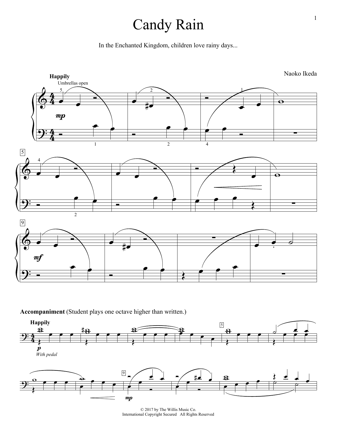 Download Naoko Ikeda Candy Rain Sheet Music and learn how to play Piano Duet PDF digital score in minutes