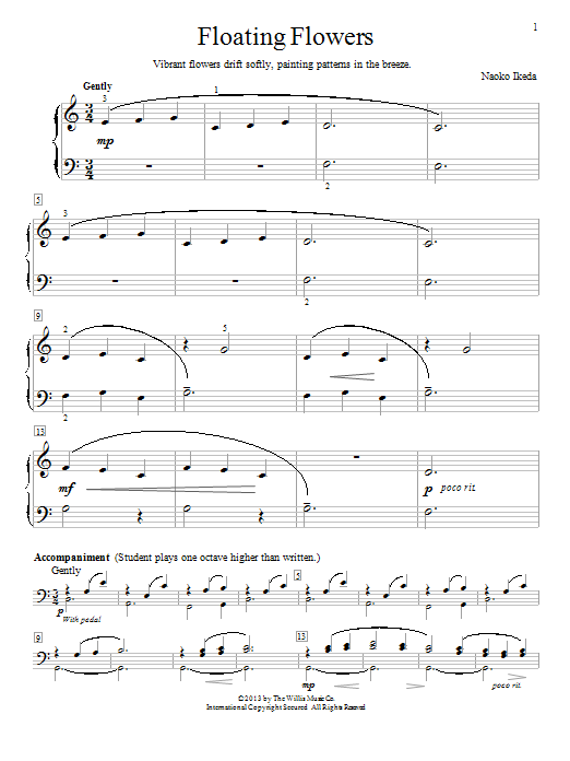 Download Naoko Ikeda Floating Flowers Sheet Music and learn how to play Easy Piano PDF digital score in minutes
