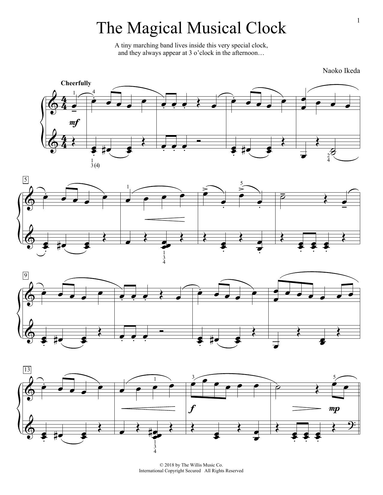 Download Naoko Ikeda The Magical Musical Clock Sheet Music and learn how to play Educational Piano PDF digital score in minutes
