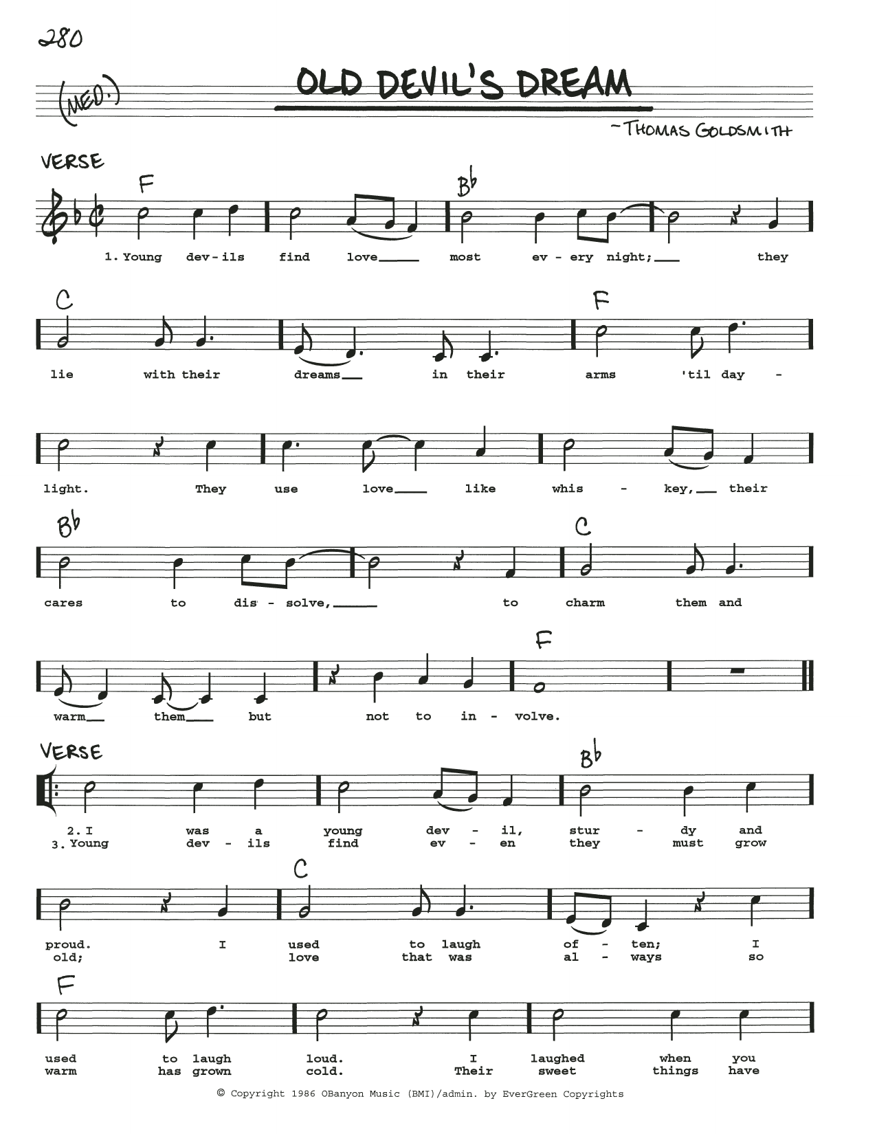 Download Nashville Bluegrass Band Old Devil's Dream Sheet Music and learn how to play Real Book – Melody, Lyrics & Chords PDF digital score in minutes