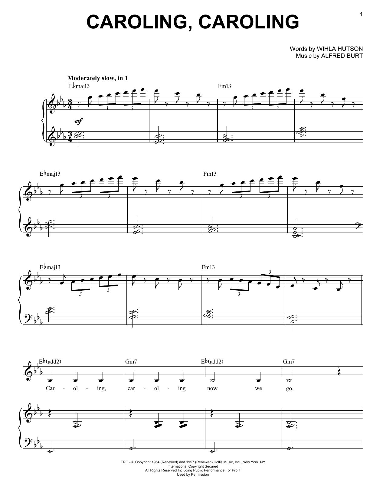 Download Natalie Cole Caroling, Caroling Sheet Music and learn how to play Piano & Vocal PDF digital score in minutes