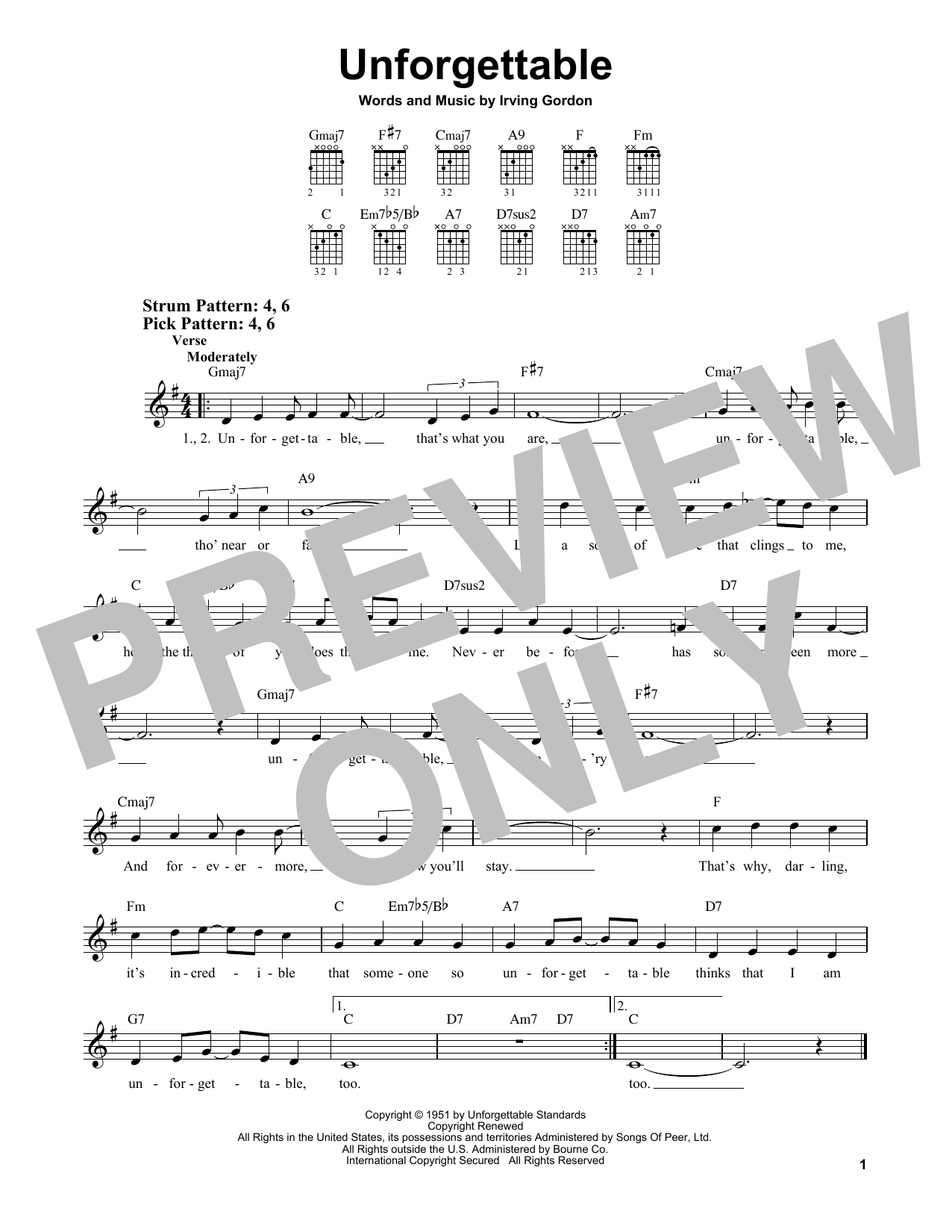 Download Natalie Cole Unforgettable Sheet Music and learn how to play Easy Guitar PDF digital score in minutes