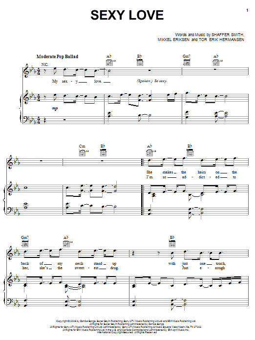 Download Ne-Yo Sexy Love Sheet Music and learn how to play Piano, Vocal & Guitar (Right-Hand Melody) PDF digital score in minutes
