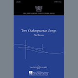 Download or print Ned Rorem Two Shakespearean Songs Sheet Music Printable PDF -page score for Concert / arranged SATB SKU: 74180.