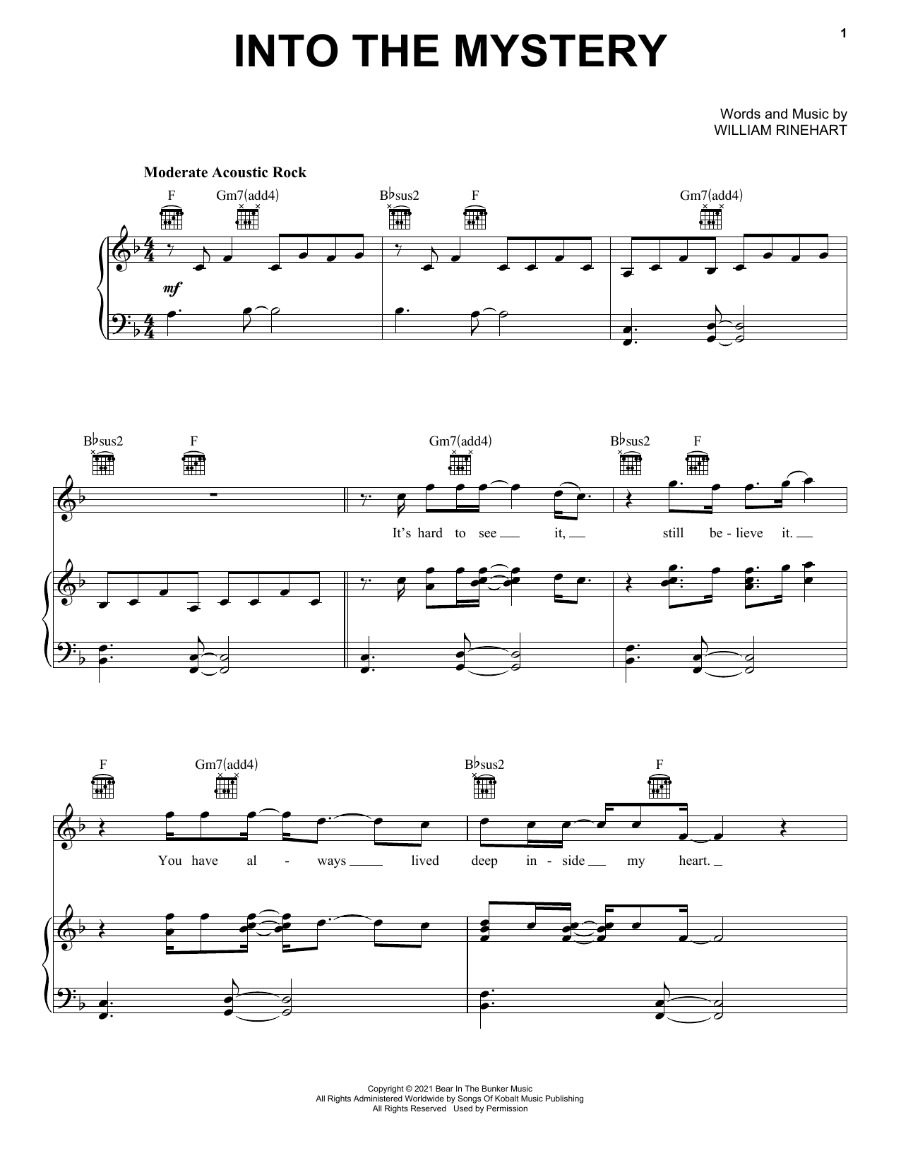 Download NEEDTOBREATHE Into The Mystery Sheet Music and learn how to play Piano, Vocal & Guitar Chords (Right-Hand Melody) PDF digital score in minutes