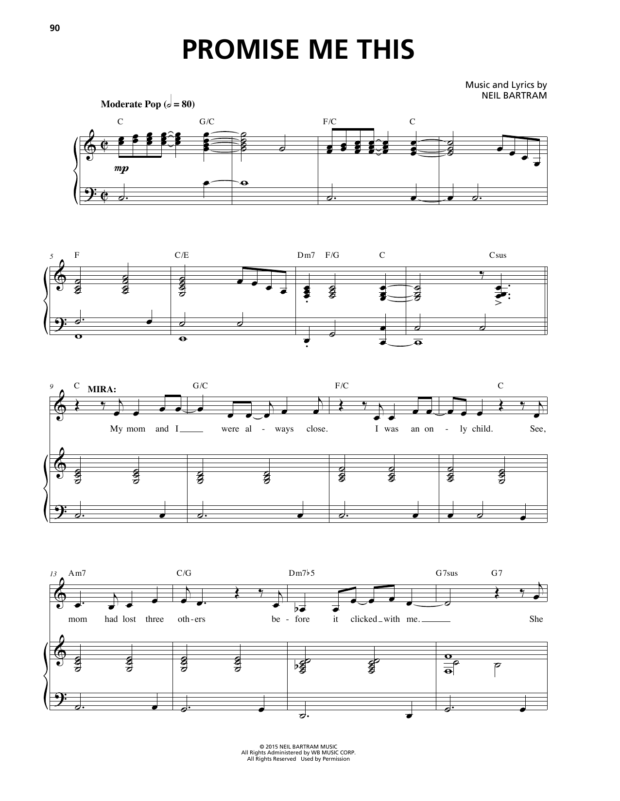 Download Neil Bartram Promise Me This Sheet Music and learn how to play Piano & Vocal PDF digital score in minutes