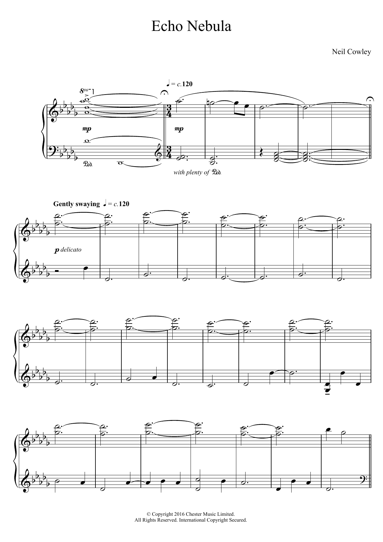 Download Neil Cowley Trio Echo Nebula Sheet Music and learn how to play Piano PDF digital score in minutes