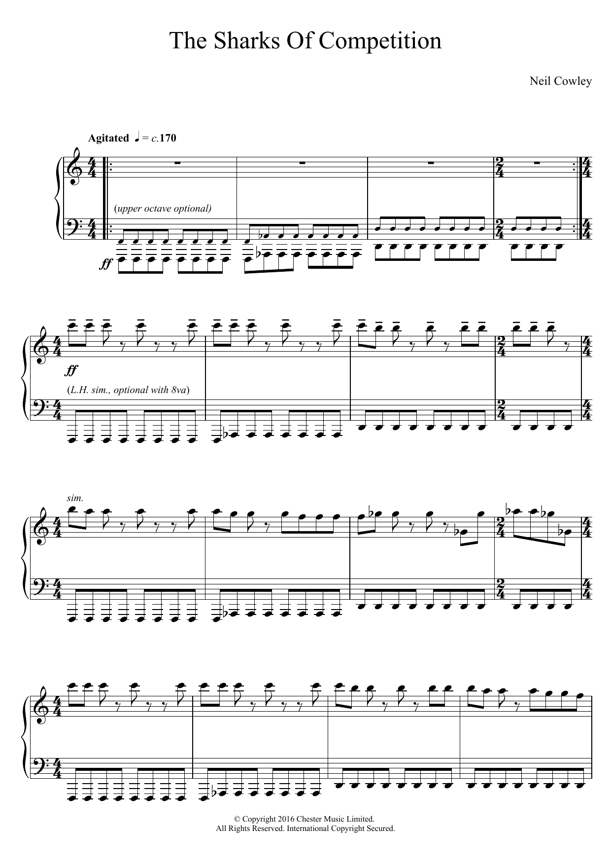 Download Neil Cowley Trio The Sharks Of Competition Sheet Music and learn how to play Piano PDF digital score in minutes