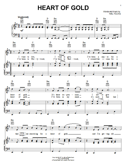 Download Neil Young Heart Of Gold Sheet Music and learn how to play Ukulele PDF digital score in minutes