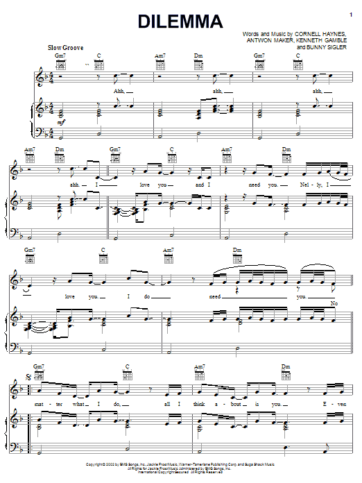Download Nelly featuring Kelly Rowland Dilemma Sheet Music and learn how to play Viola PDF digital score in minutes