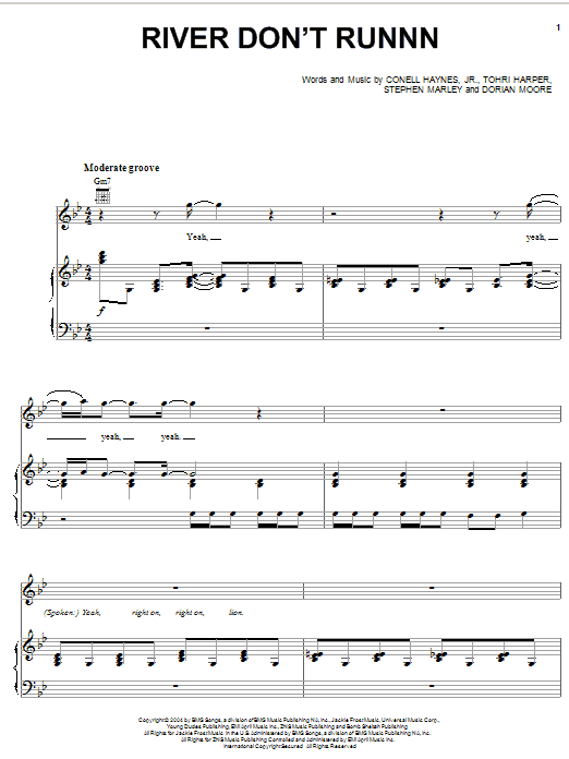 Download Nelly River Don't Runnn Sheet Music and learn how to play Piano, Vocal & Guitar (Right-Hand Melody) PDF digital score in minutes