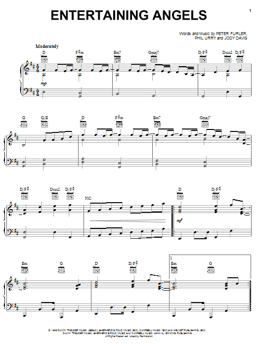 Download Newsboys Entertaining Angels Sheet Music and learn how to play Piano, Vocal & Guitar (Right-Hand Melody) PDF digital score in minutes
