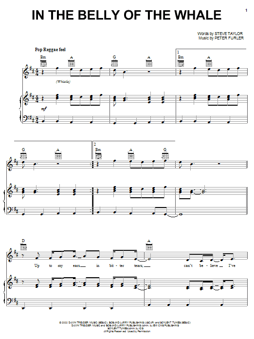 Download Newsboys In The Belly Of The Whale Sheet Music and learn how to play Piano, Vocal & Guitar (Right-Hand Melody) PDF digital score in minutes