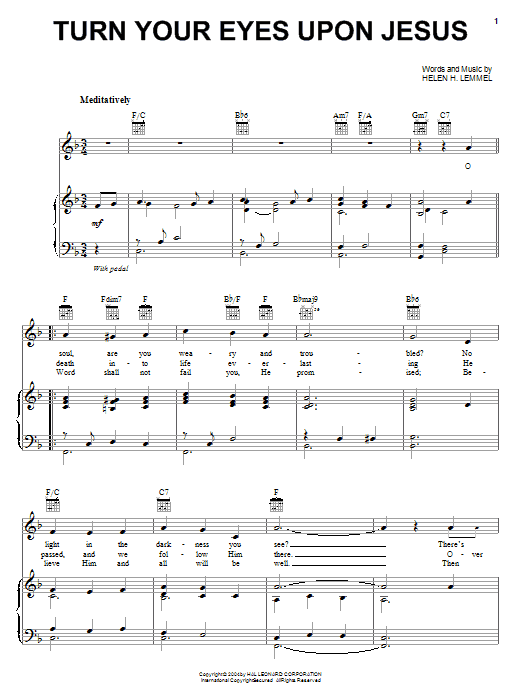 Download Newsboys Turn Your Eyes Upon Jesus Sheet Music and learn how to play Piano, Vocal & Guitar (Right-Hand Melody) PDF digital score in minutes