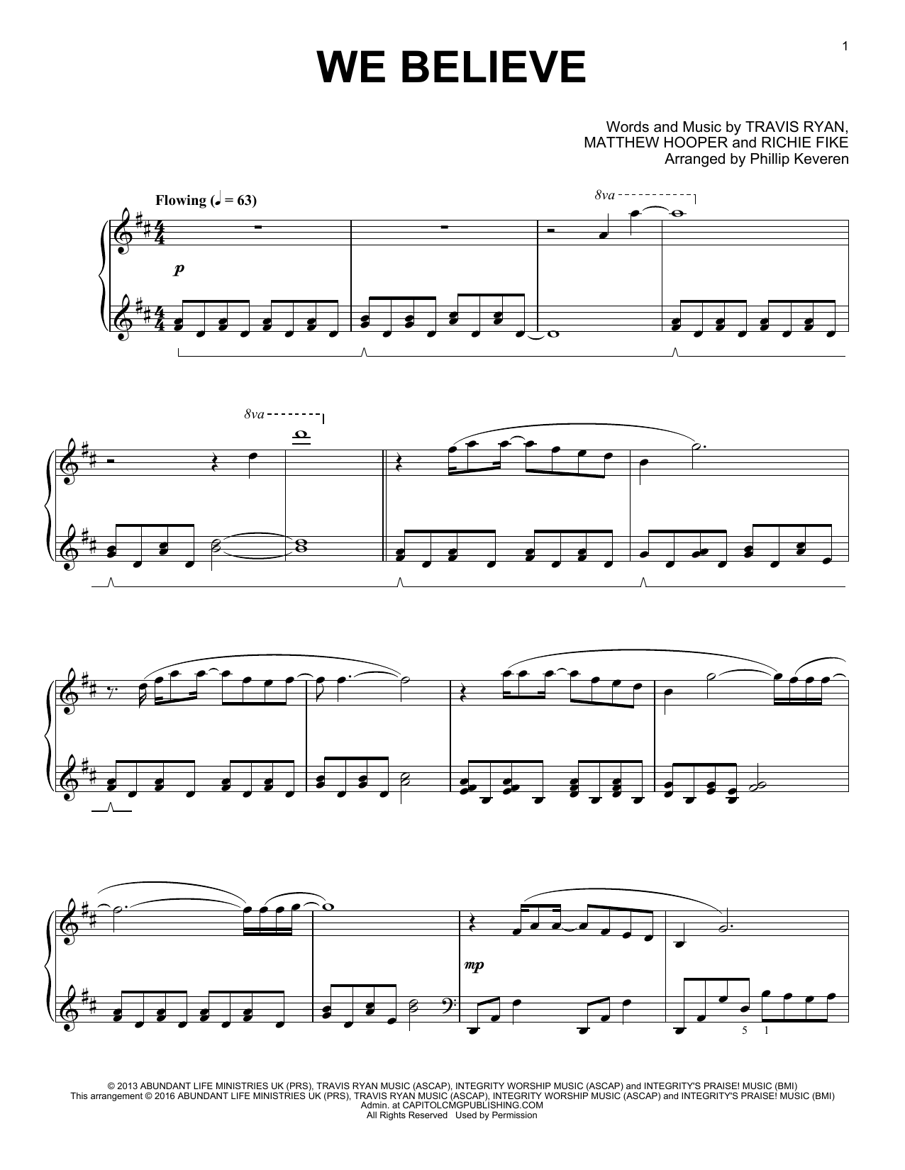 Download Phillip Keveren We Believe Sheet Music and learn how to play Piano PDF digital score in minutes