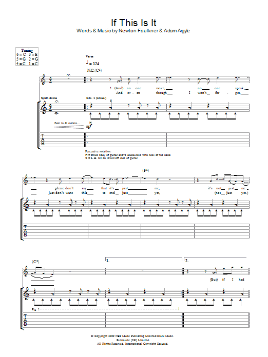 Download Newton Faulkner If This Is It Sheet Music and learn how to play Guitar Tab PDF digital score in minutes