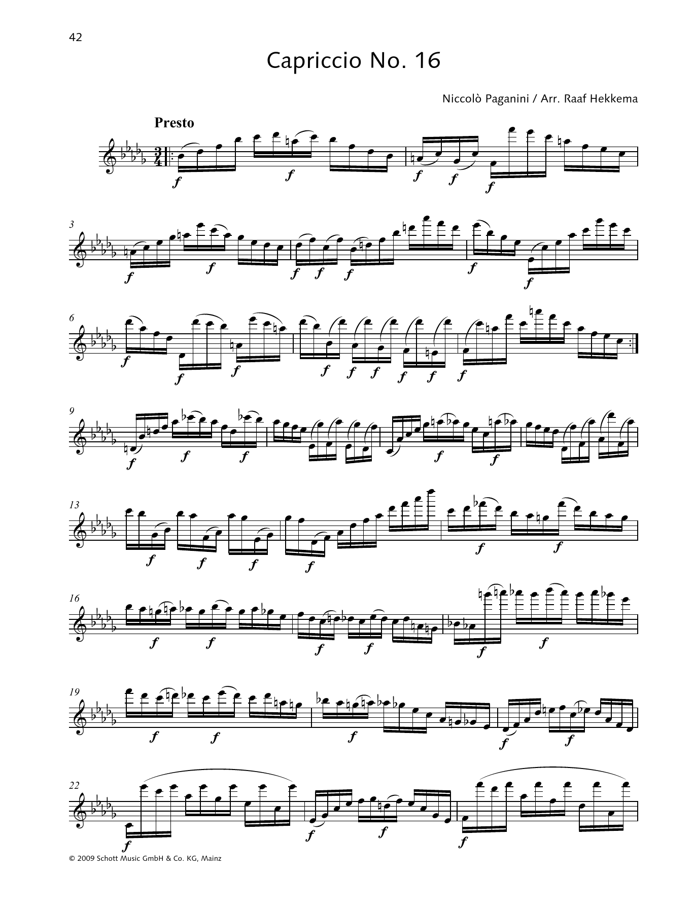 Download Niccolo Paganini Capriccio No. 16 Sheet Music and learn how to play Woodwind Solo PDF digital score in minutes