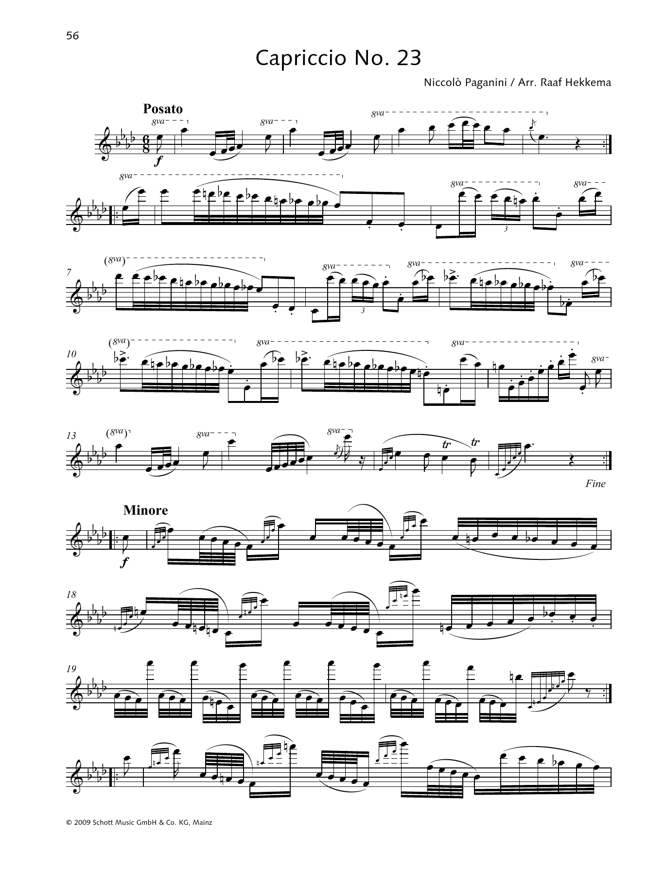 Download Niccolo Paganini Capriccio No. 23 Sheet Music and learn how to play Woodwind Solo PDF digital score in minutes