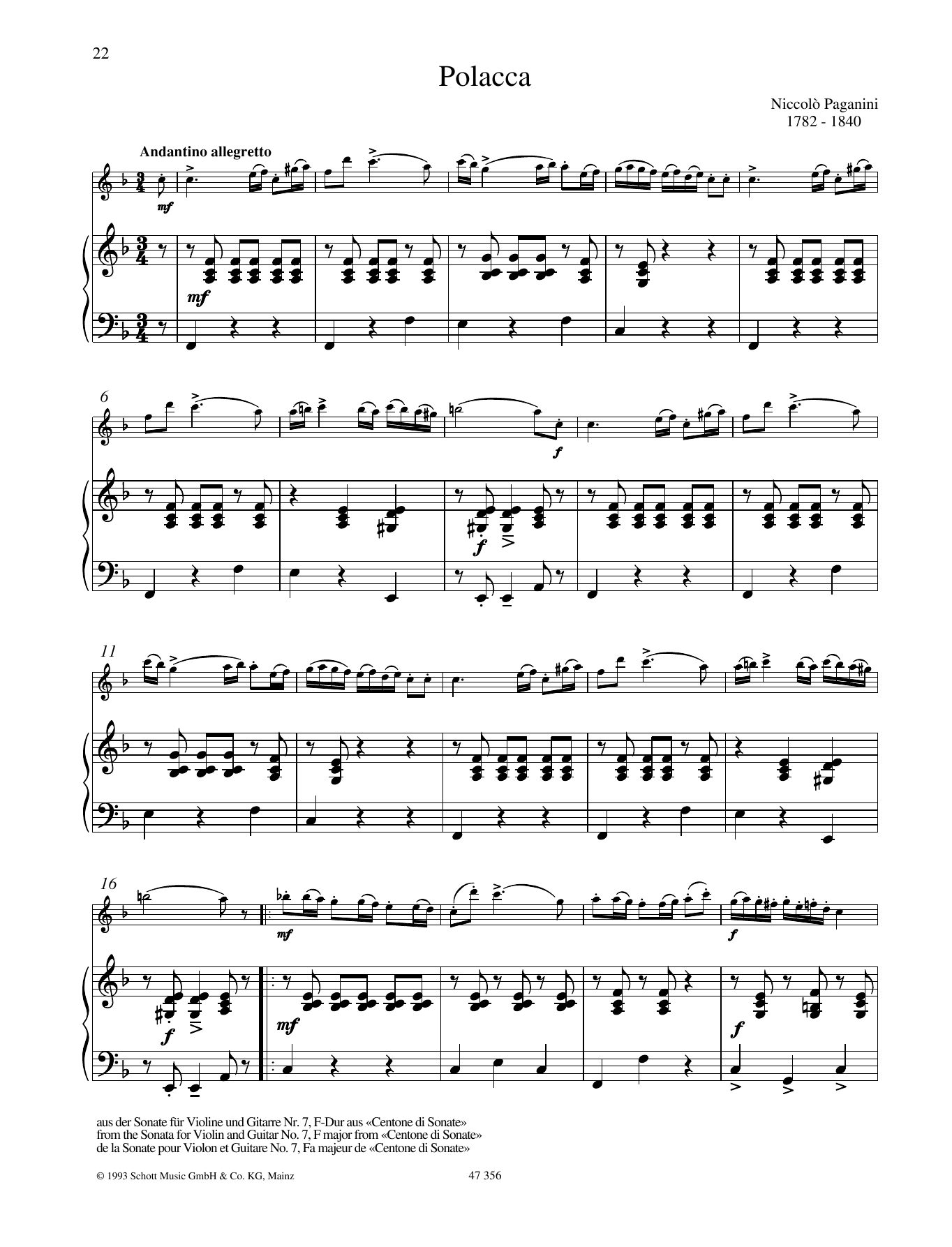 Download Niccolo Paganini Polacca Sheet Music and learn how to play Woodwind Solo PDF digital score in minutes