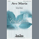 Download or print Nicholas White Ave Maria Sheet Music Printable PDF -page score for Concert / arranged SATB SKU: 89143.