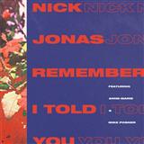 Download or print Nick Jonas Remember I Told You (feat. Anne-Marie) Sheet Music Printable PDF -page score for Pop / arranged Piano, Vocal & Guitar (Right-Hand Melody) SKU: 124525.