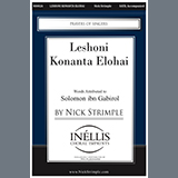 Download or print Nick Strimple Leshoni Konanta Elohai Sheet Music Printable PDF -page score for Concert / arranged SATB Choir SKU: 1200039.
