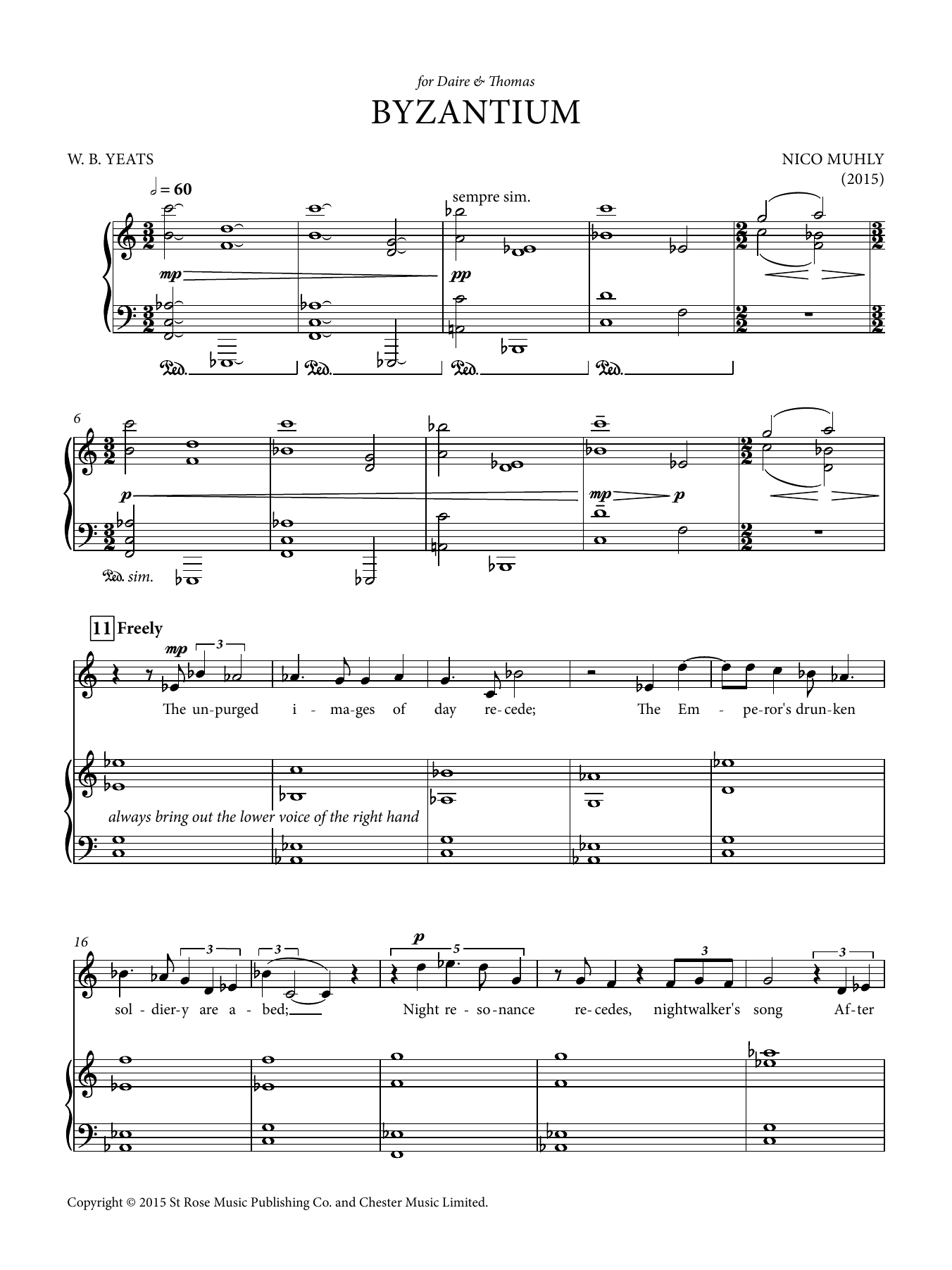 Download Nico Muhly Byzantium Sheet Music and learn how to play Soprano PDF digital score in minutes