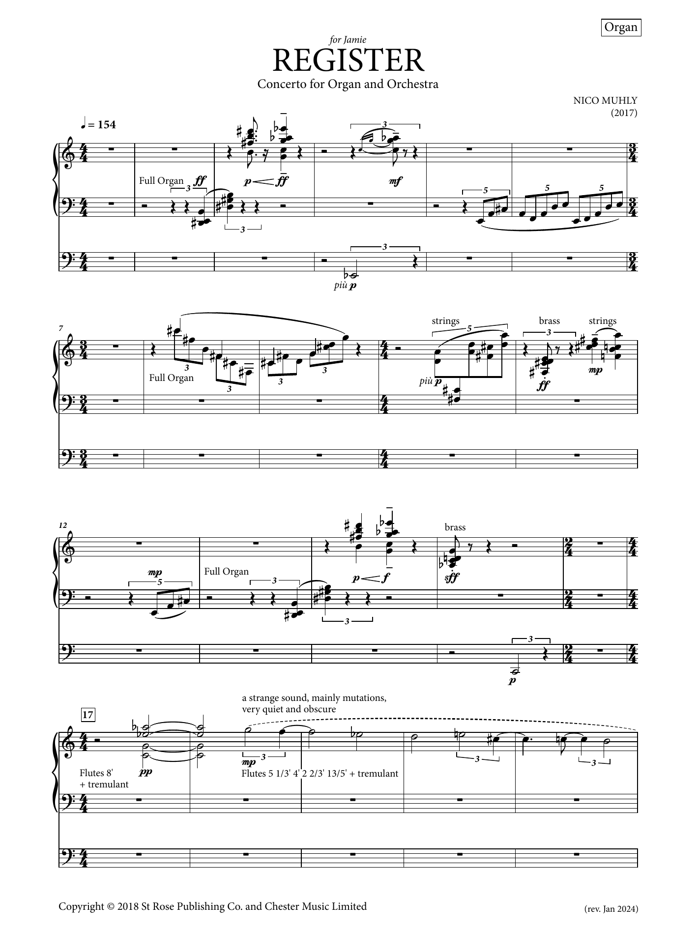 Download Cheryl Frances-Hoad Register (Solo Part) Sheet Music and learn how to play Organ PDF digital score in minutes