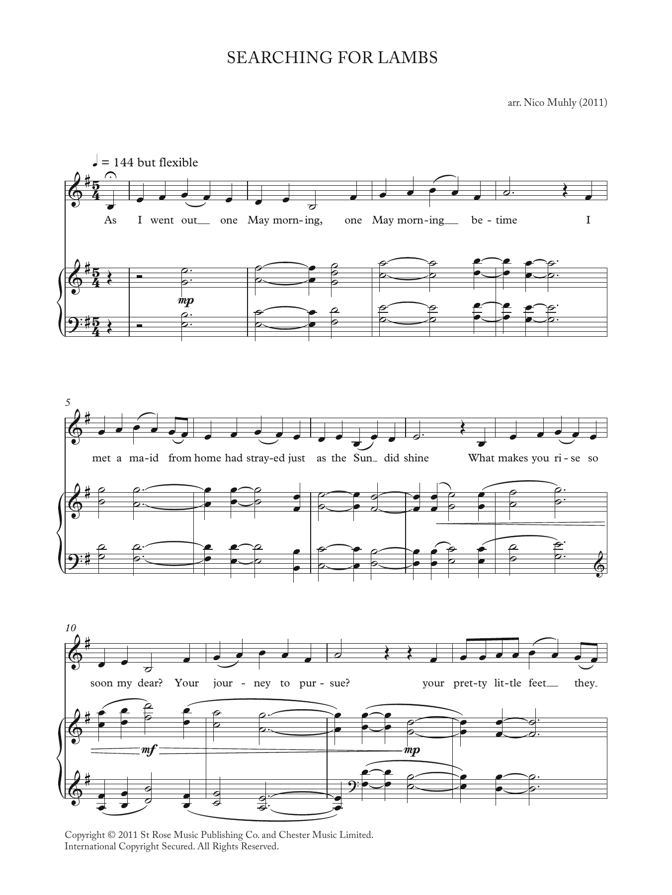 Download Nico Muhly Searching For Lambs (from 'Four Traditional Songs') Sheet Music and learn how to play Countertenor PDF digital score in minutes