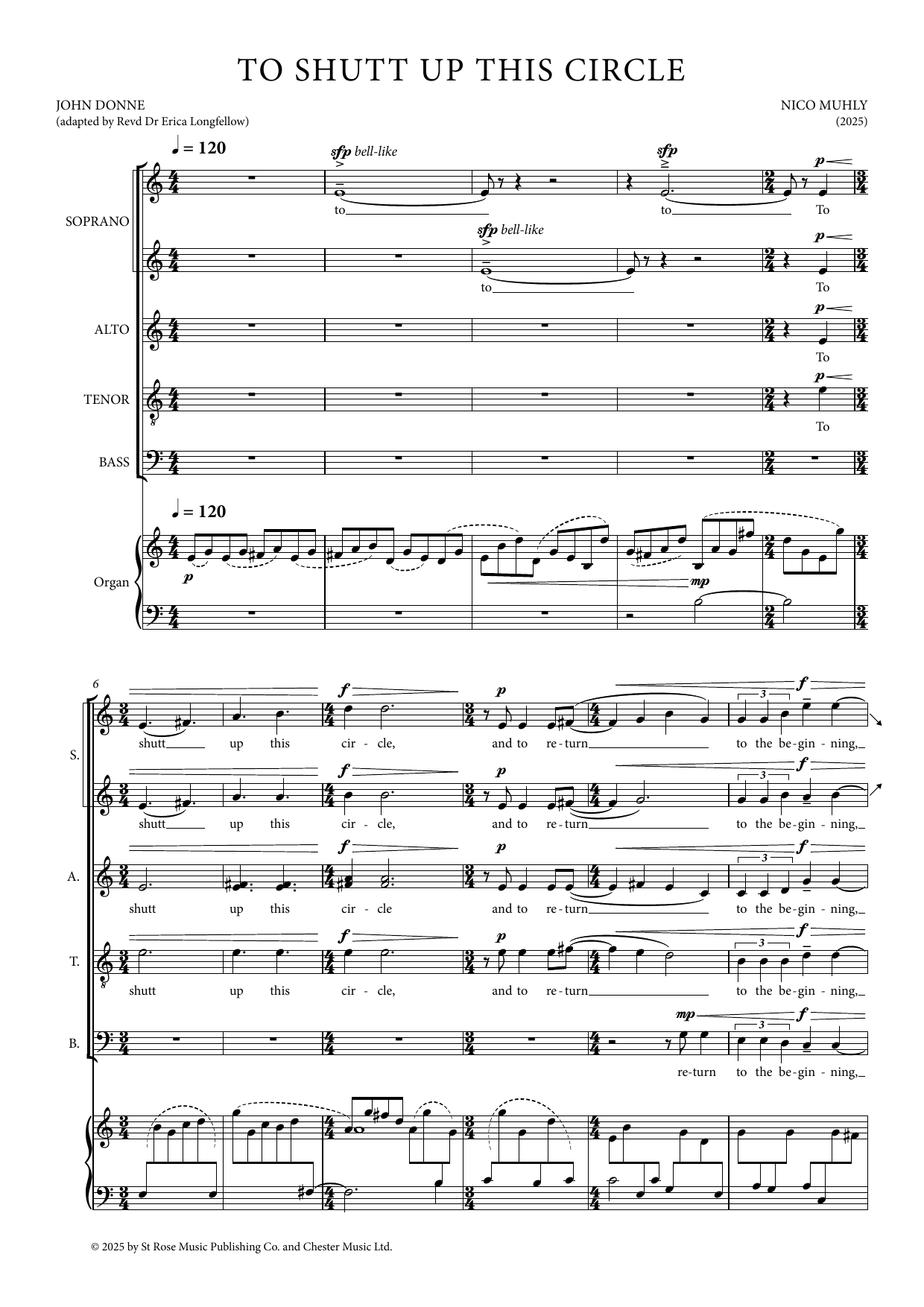 Download Nico Muhly To Shutt Up This Circle Sheet Music and learn how to play SATB Choir PDF digital score in minutes