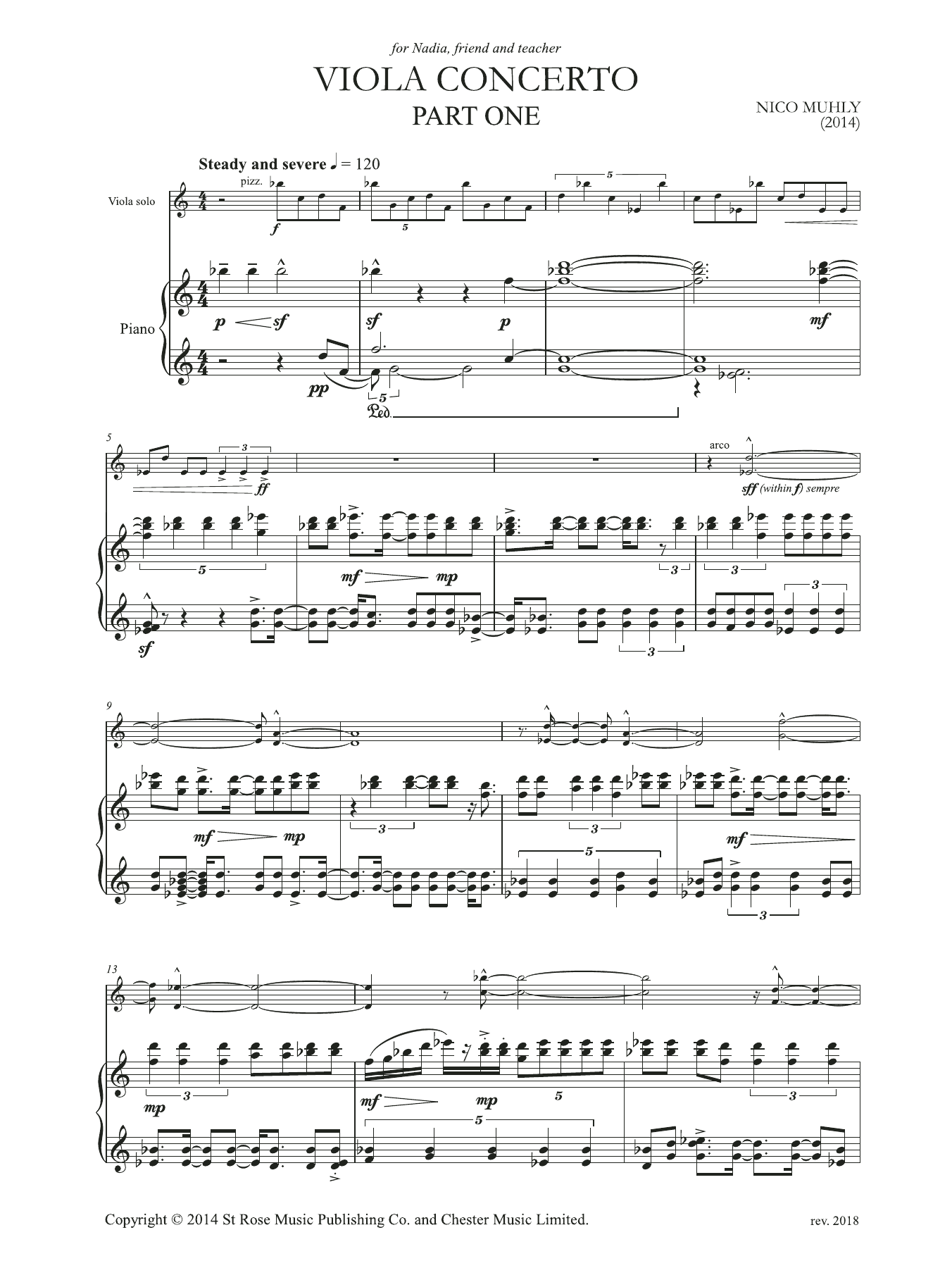 Download Nico Muhly Viola Concerto (Viola and Piano Reduction) Sheet Music and learn how to play Viola Solo PDF digital score in minutes