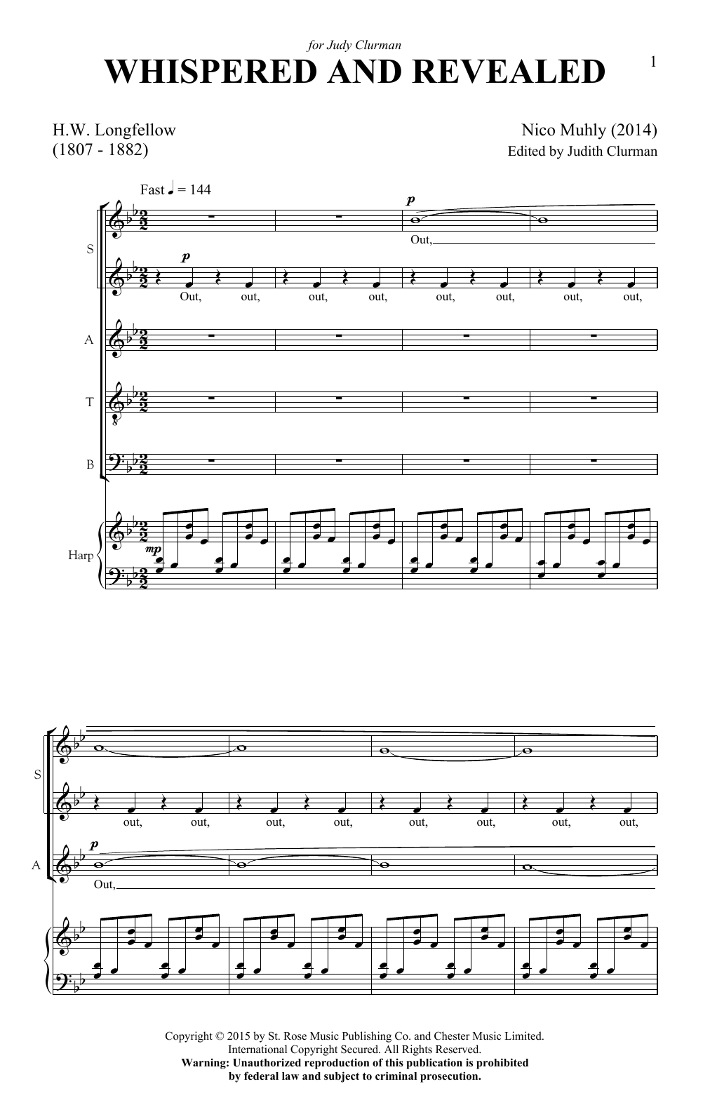 Download Nico Muhly Whispered And Revealed Sheet Music and learn how to play SATB PDF digital score in minutes