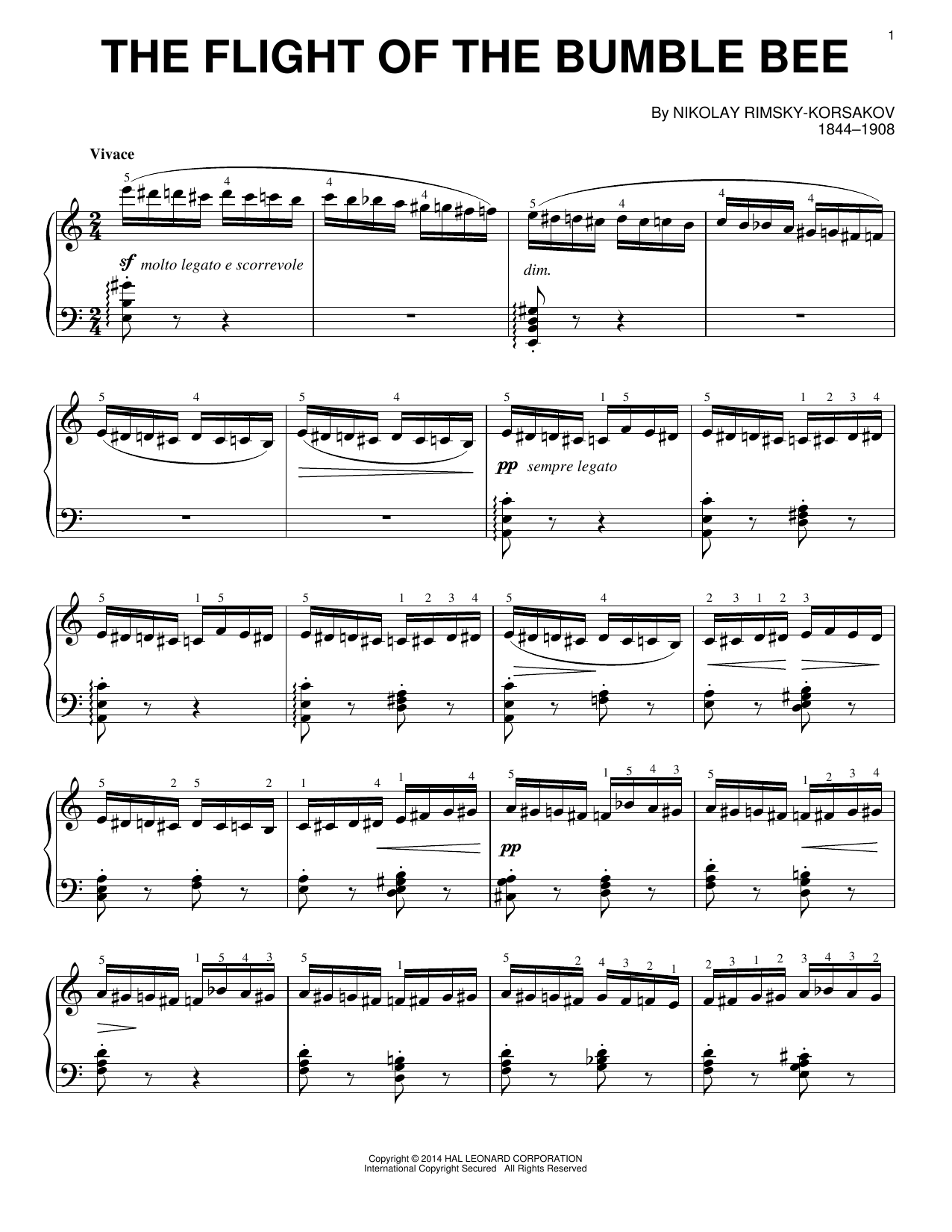 Download Nicolay Rimsky-Korsakov The Flight Of The Bumble Bee Sheet Music and learn how to play French Horn PDF digital score in minutes