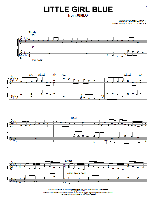 Download Nina Simone Little Girl Blue Sheet Music and learn how to play Piano & Vocal PDF digital score in minutes