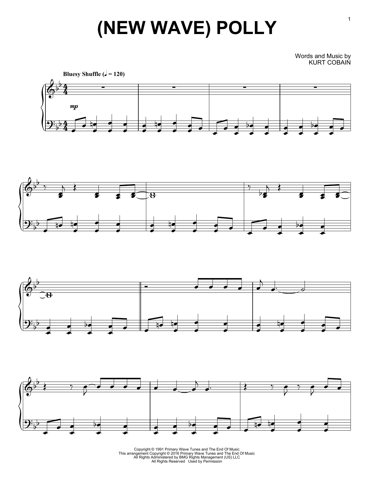 Download Nirvana (New Wave) Polly Sheet Music and learn how to play Piano PDF digital score in minutes