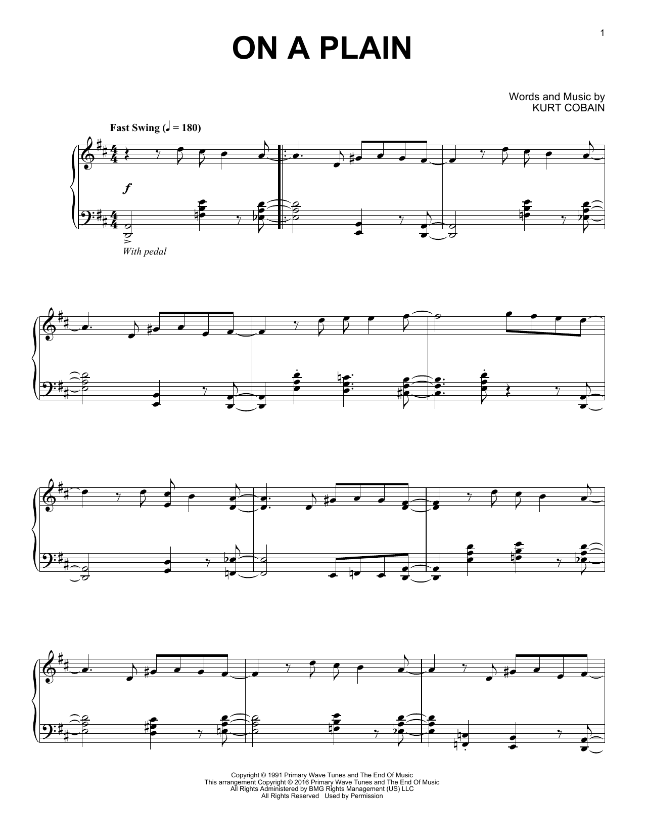 Download Nirvana On A Plain Sheet Music and learn how to play Piano PDF digital score in minutes